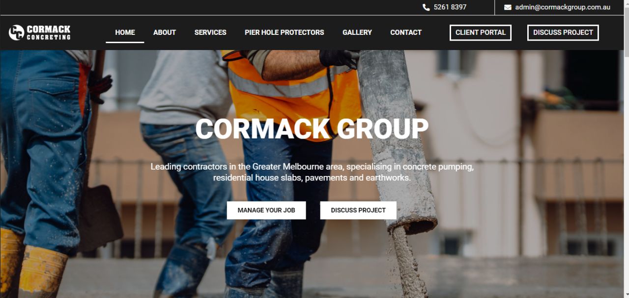 cormack group concrete pumping companies melbourne, victoria