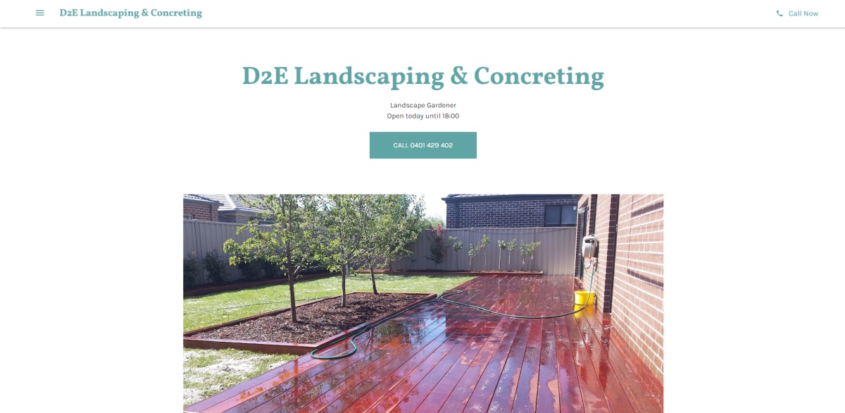 d2e landscaping concreting